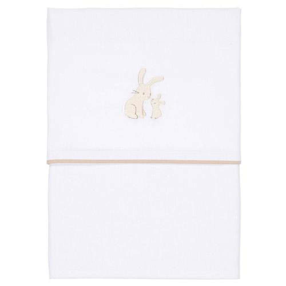 Lençol para Berço Bordado Baby Bunny