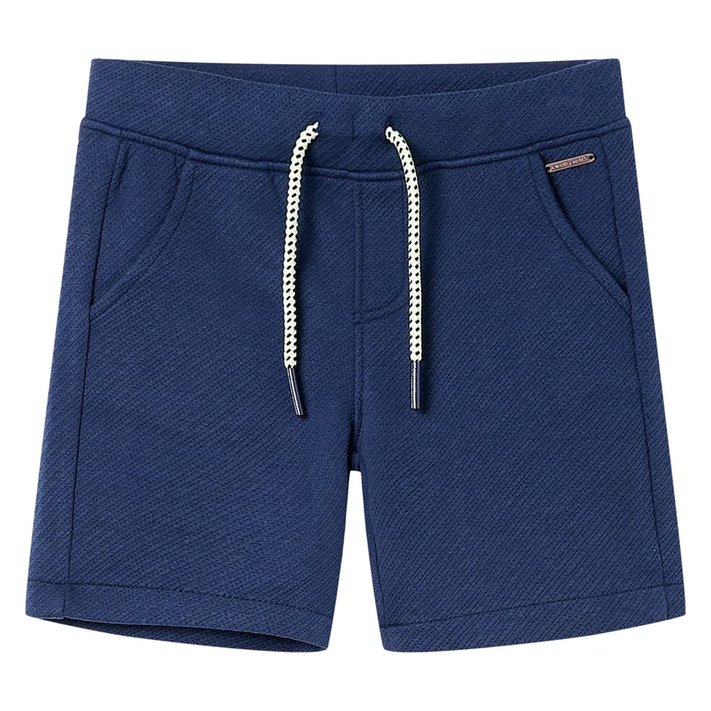 Calções de criança com cordão azul-escuro 128