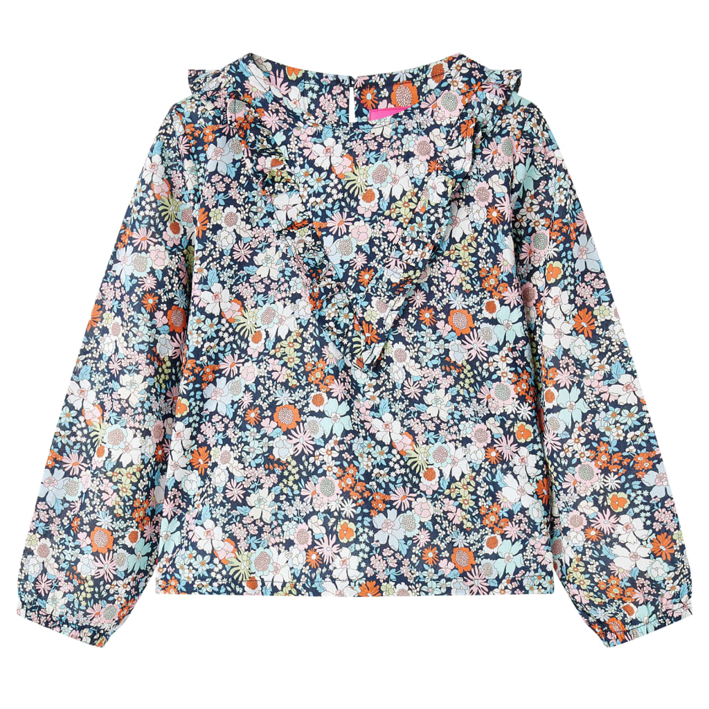Camisola manga comprida para criança azul-escuro 116