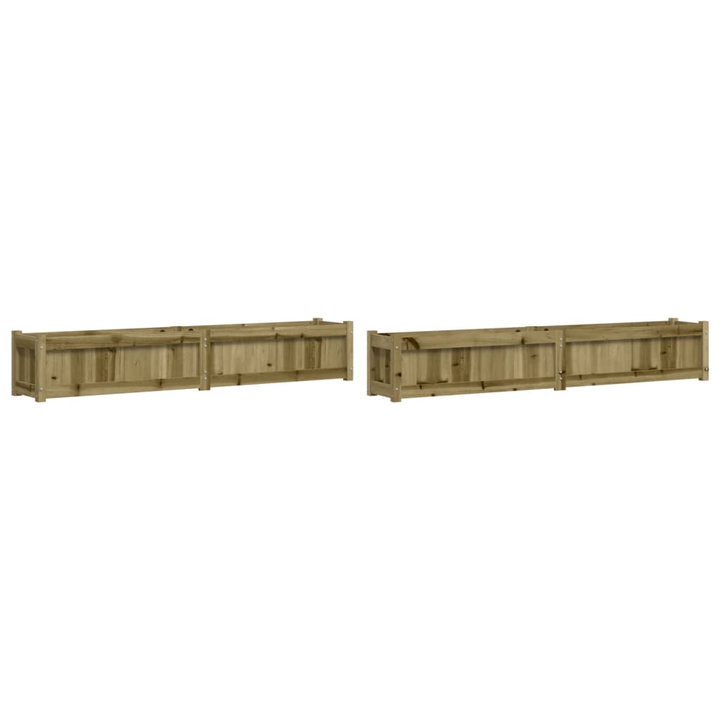 vidaXL Vasos/floreiras de jardim 2 pcs madeira de pinho impregnada