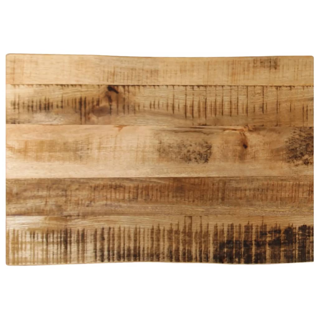 vidaXL Tampo de mesa c/ borda viva 50x40x3,8cm mangueira áspera maciça