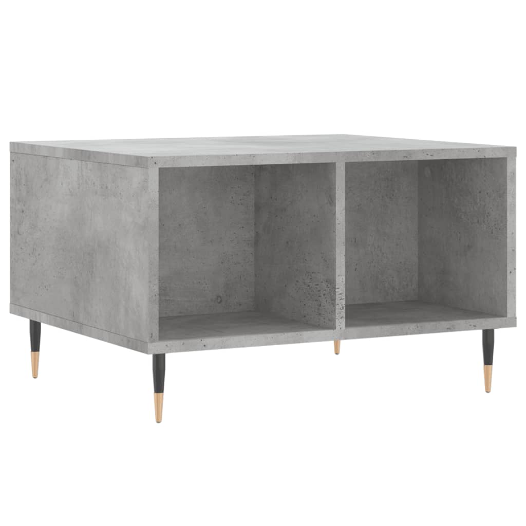 vidaXL Mesa de centro 60x50x36,5 cm derivados de madeira cinza cimento