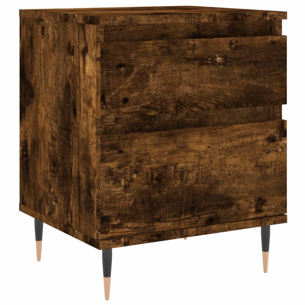 vidaXL Mesa de cabeceira 40x35x50 cm derivados madeira carvalho fumado