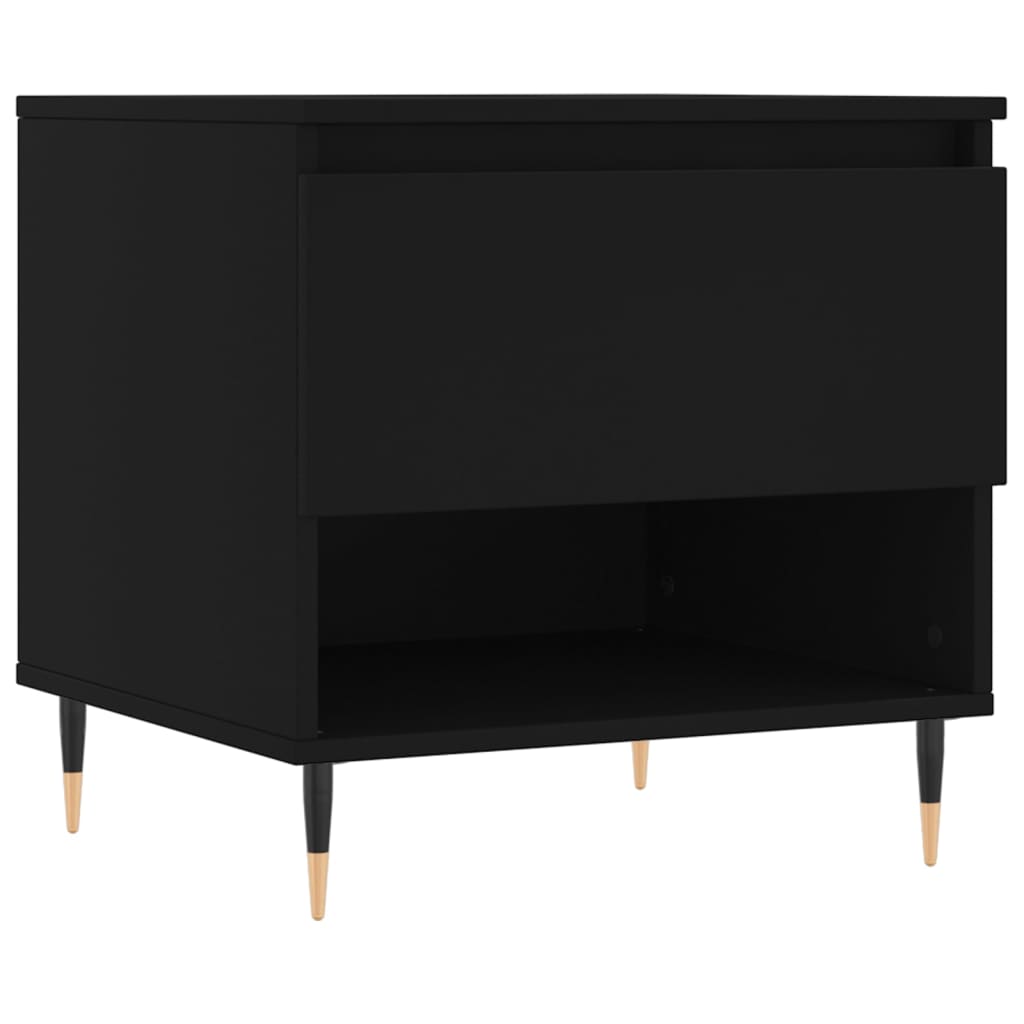 vidaXL Mesa de centro 50x46x50 derivados de madeira preto