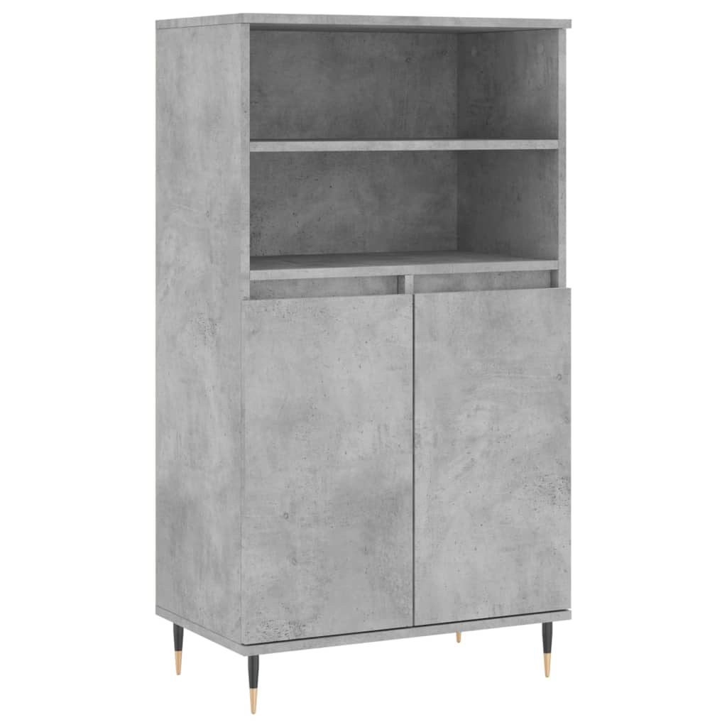 vidaXL Aparador alto 60x36x110cm derivados de madeira cinzento cimento