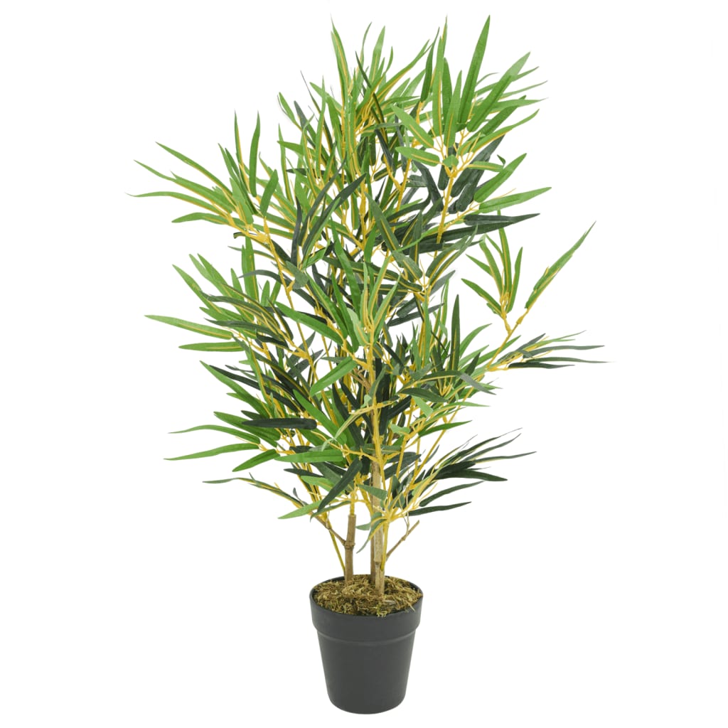 vidaXL Árvore de bambu artificial 368 folhas 80 cm verde
