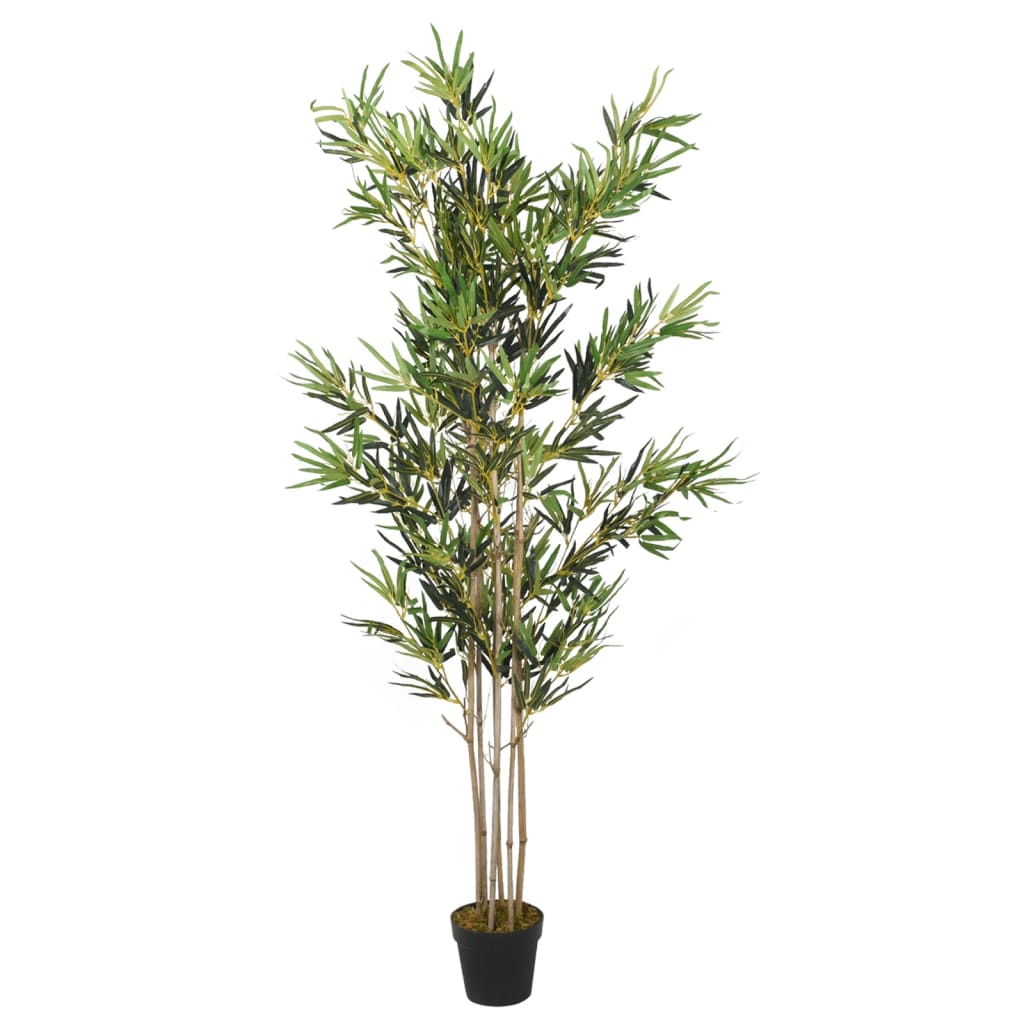 vidaXL Árvore de bambu artificial 1380 folhas 200 cm verde