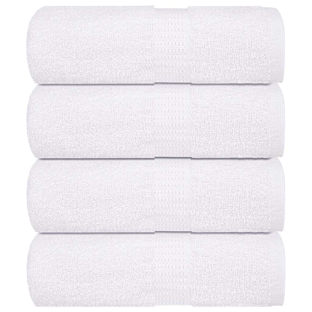 vidaXL Toalhas de bidé FROGN 4 pcs 30x50 cm 360 g/m² branco