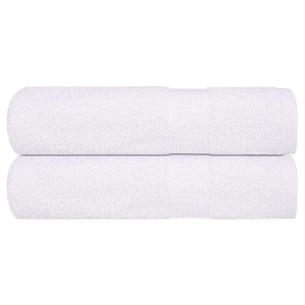 vidaXL Toalhas de mãos FROGN 2 pcs 50x100 cm 360 g/m² branco