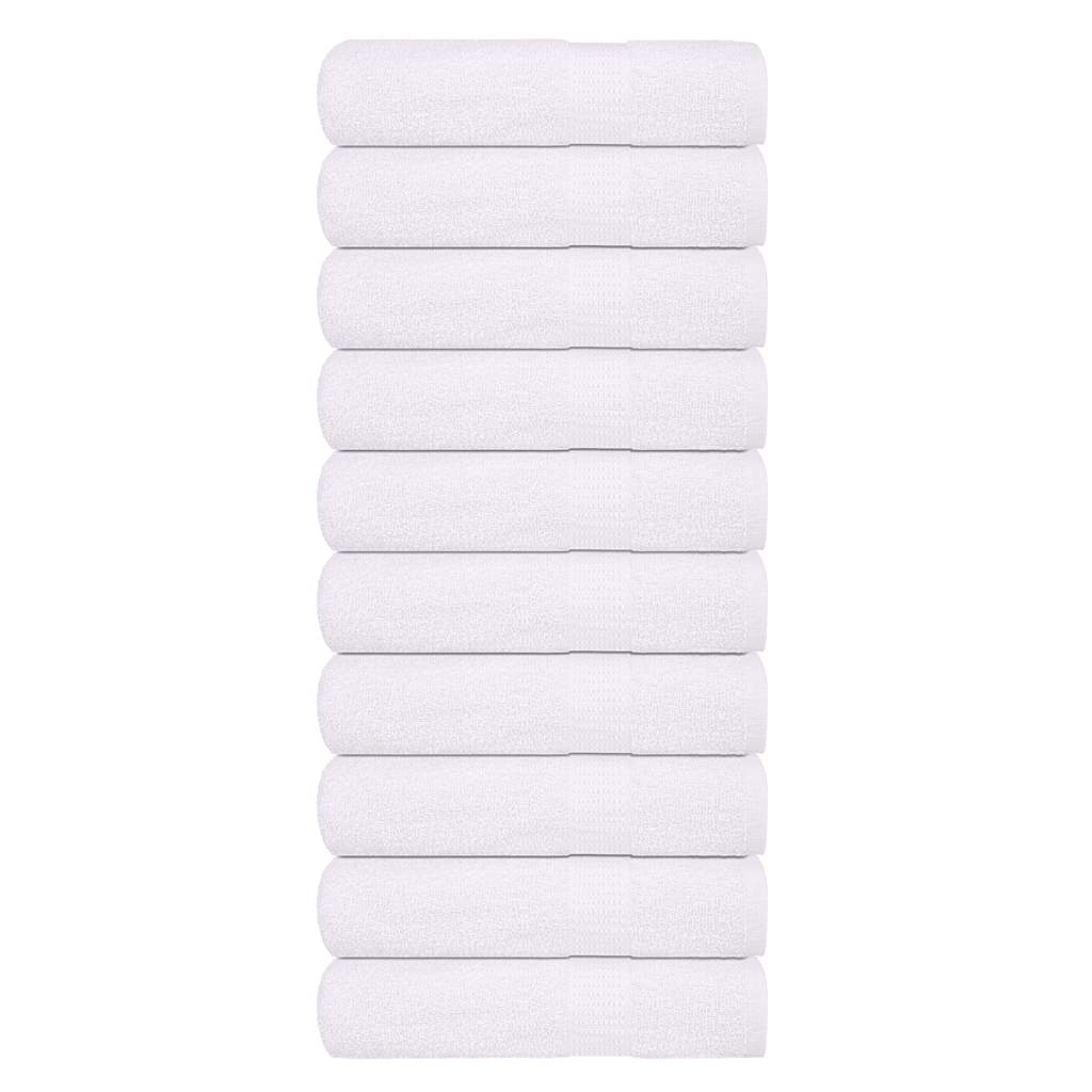 vidaXL Toalhas de mãos FROGN 10 pcs 50x100 cm 360 g/m² branco