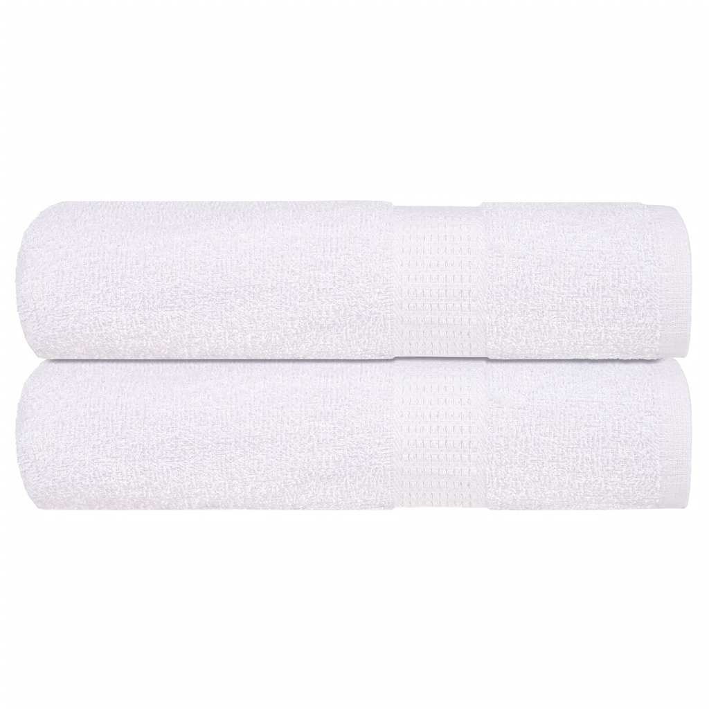vidaXL Toalhas de banho FROGN 2 pcs 100x150 cm 360 g/m² branco