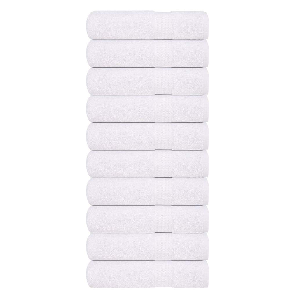 vidaXL Toalhas de banho FROGN 10 pcs 100x150 cm 360 g/m² branco