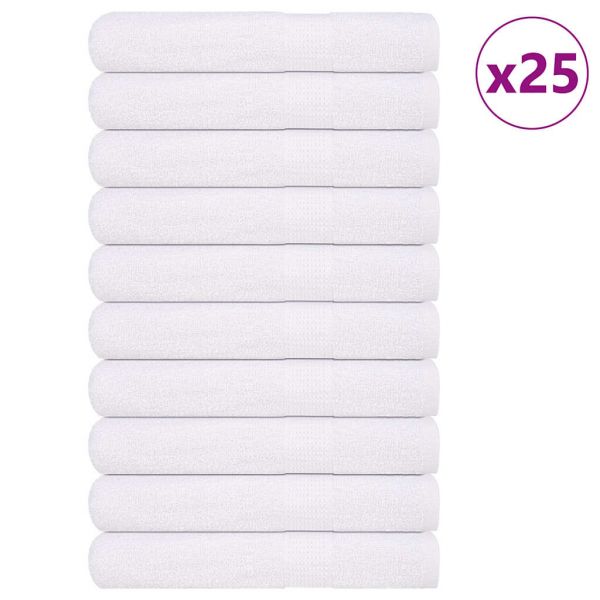 vidaXL Toalhas de Sauna 25 Peças 80x200 cm 360 Gsm 100% Algodão Branco - 2715173326