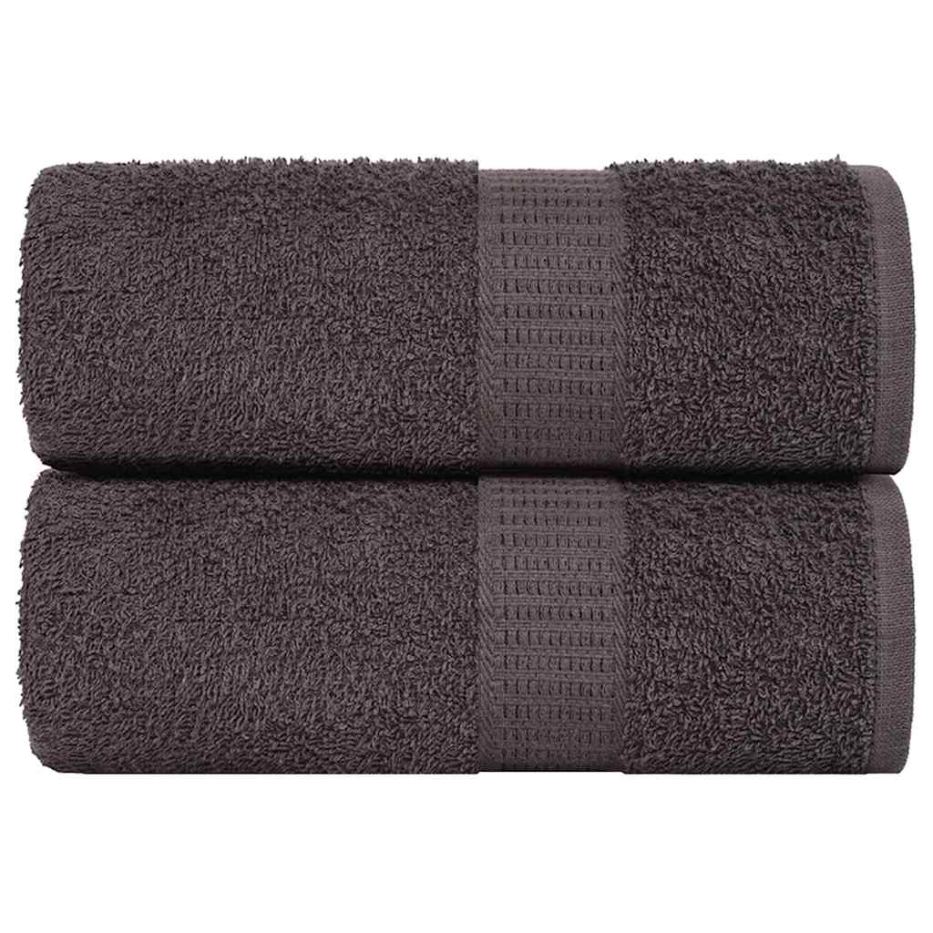 vidaXL Toalhas de bidé FROGN 2 pcs 30x50 cm 360 g/m² antracite
