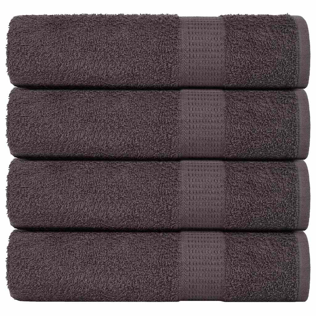 vidaXL Toalhas de mãos FROGN 4 pcs 50x100 cm 360 g/m² antracite