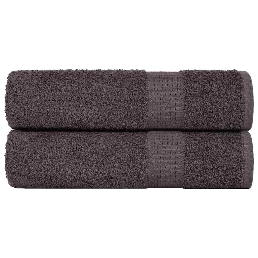 vidaXL Toalhas de banho FROGN 2 pcs 100x150cm 360 g/m² antracite