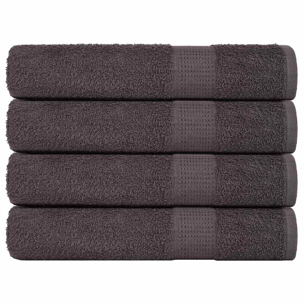 vidaXL Toalhas FROGN 4 pcs 100x200 cm 360 g/m² antracite