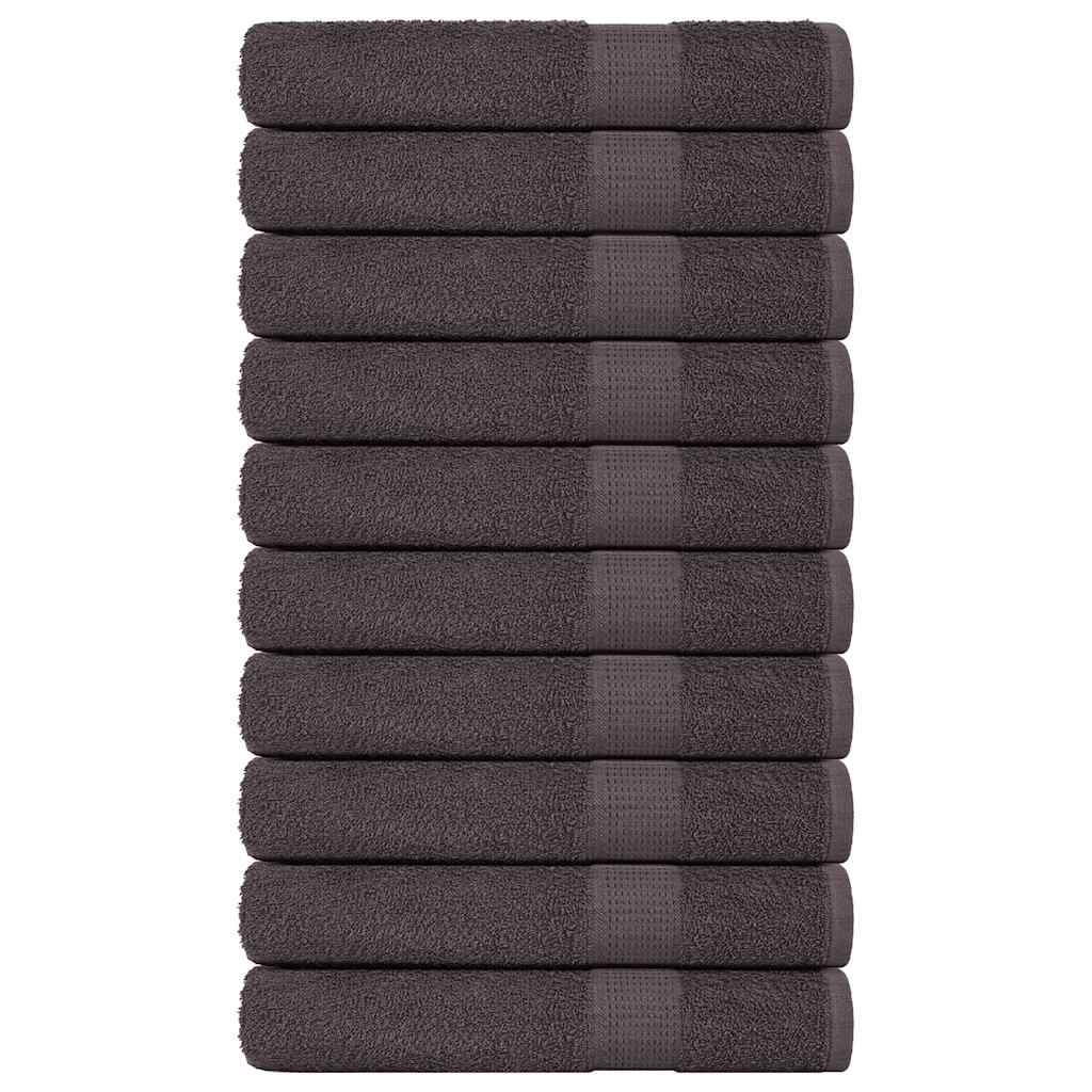 vidaXL Toalhas FROGN 10 pcs 100x200 cm 360 g/m² antracite
