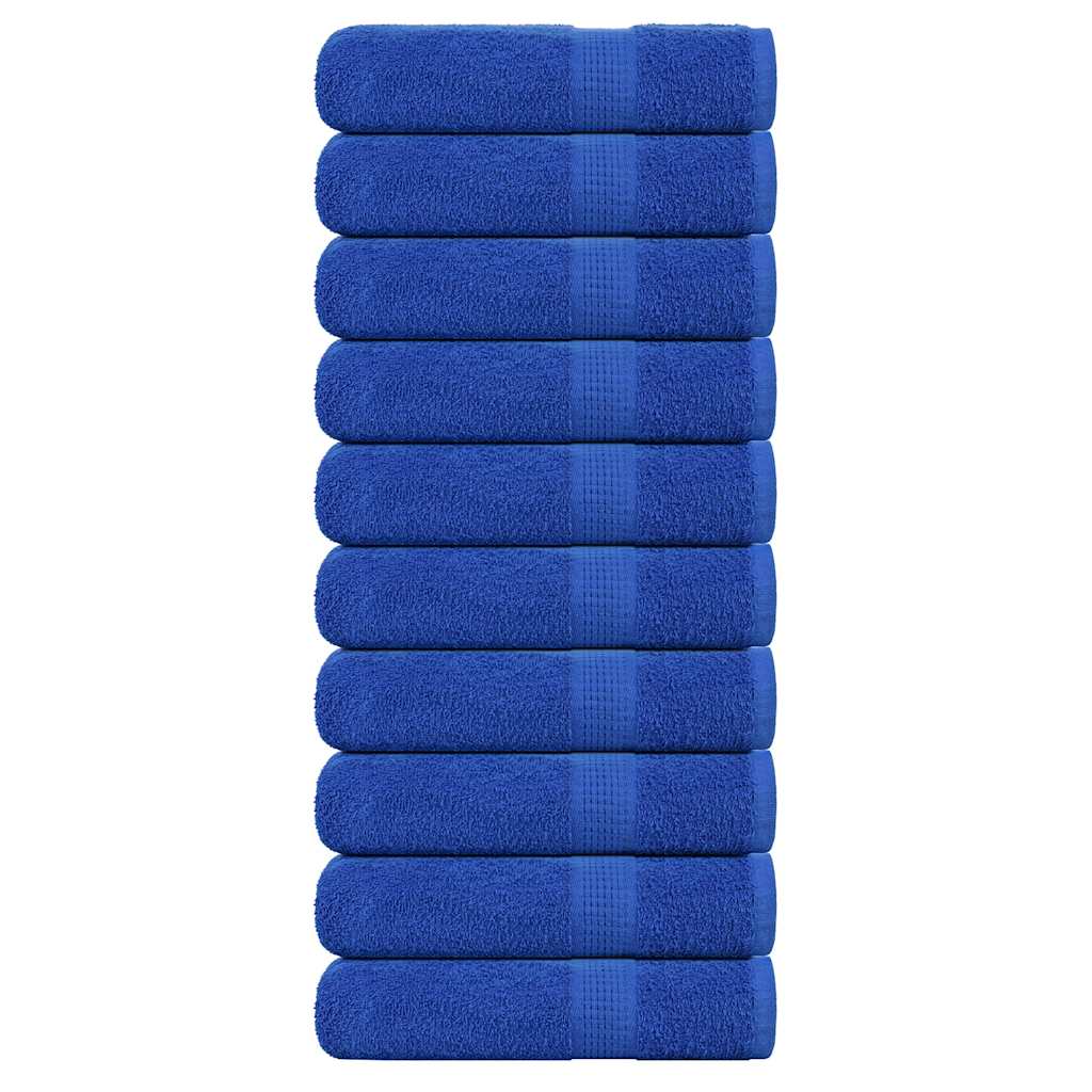 vidaXL Toalhas de mãos FROGN 10 pcs 50x100 cm 360 g/m² azul