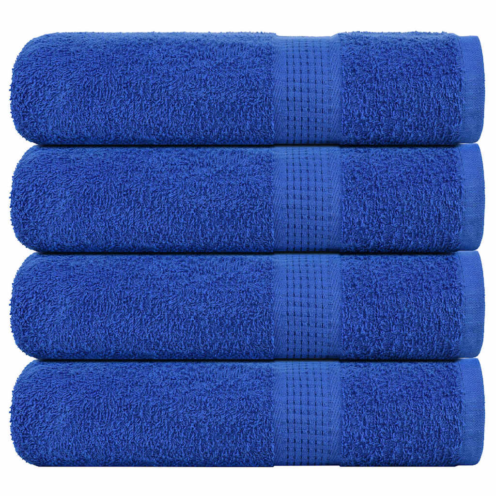 vidaXL Toalhas de banho FROGN 4 pcs 70x140 cm 360 g/m² azul