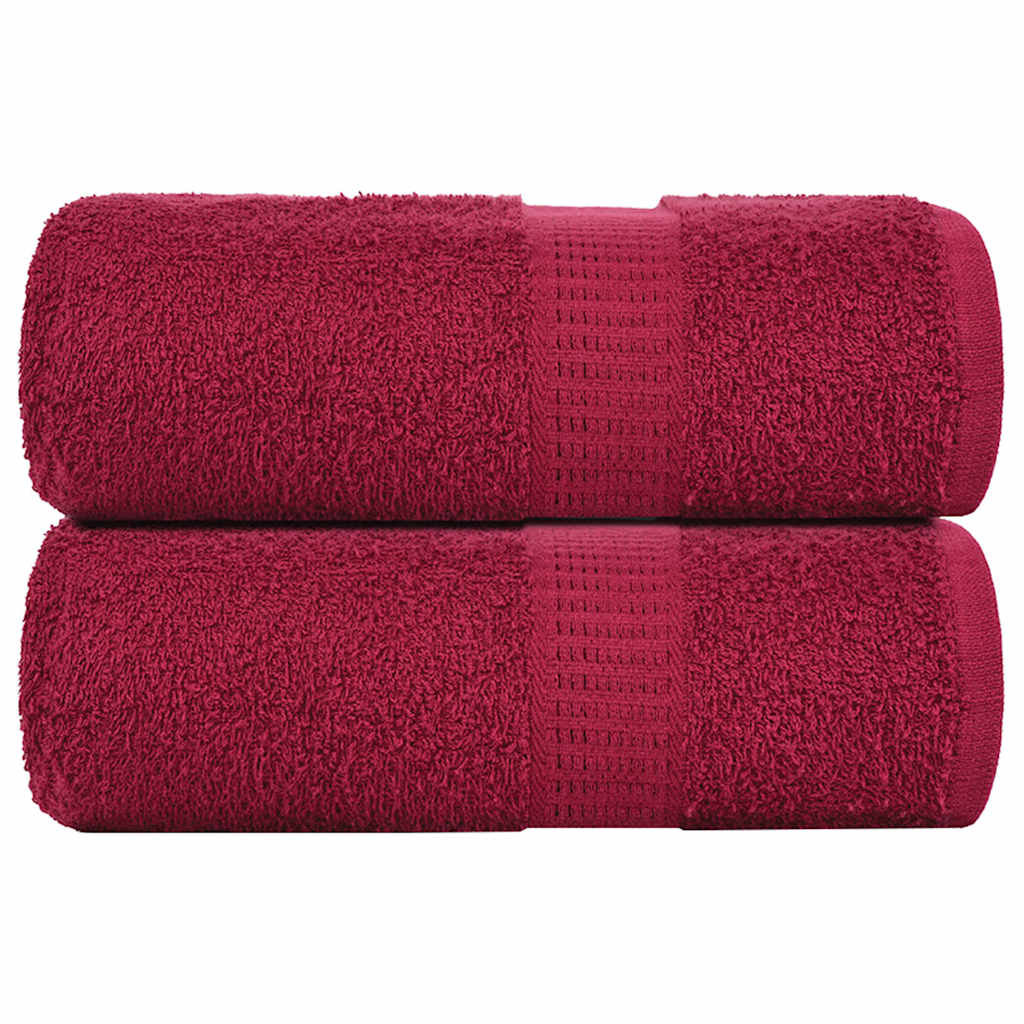 vidaXL Toalhas de rosto FROGN 2 peças Bordeaux 30x30 cm 360 g/m²