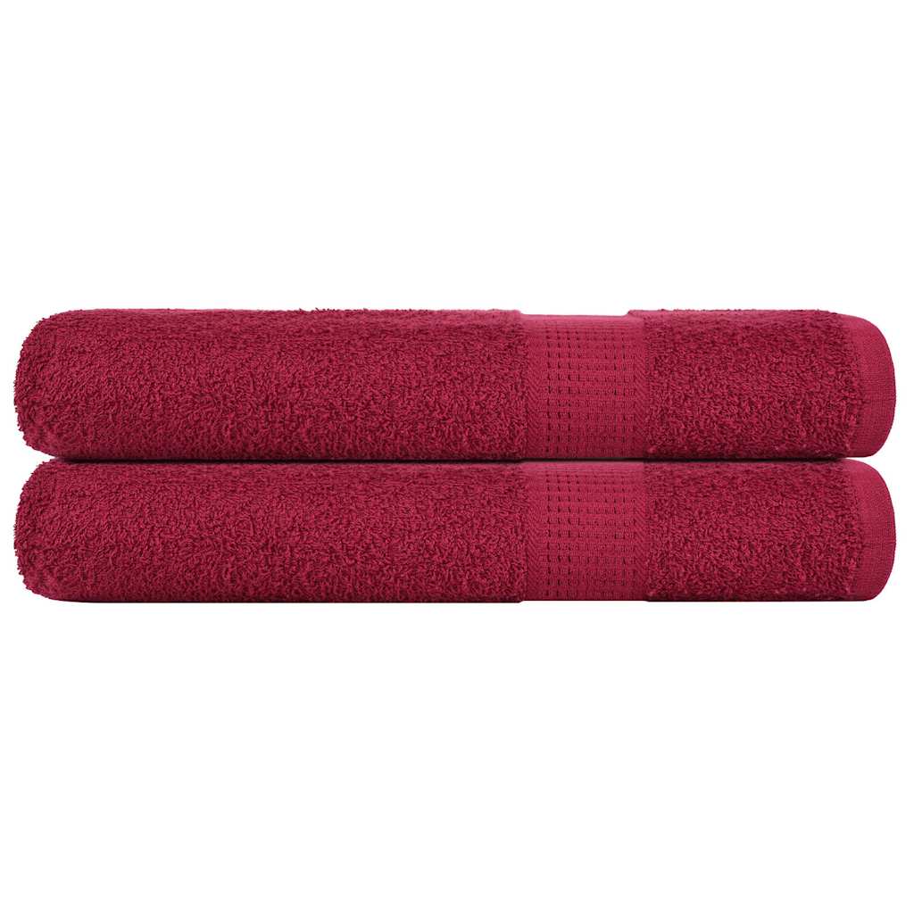 vidaXL Toalhas de sauna FROGN 2 pcs 80x200 cm 360 g/m² bordéus