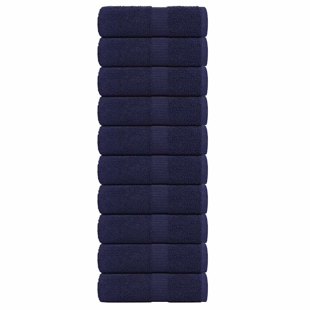 vidaXL Toalhas de rosto FROGN 10 peças Azul-marinho 30x30 cm 360 g/m²