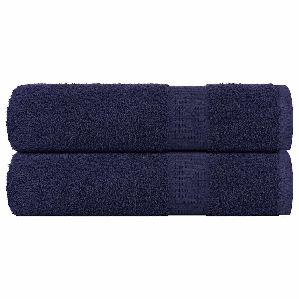 vidaXL Toalhas mãos FROGN 2 pcs 50x100 cm 360 g/m² azul marinho