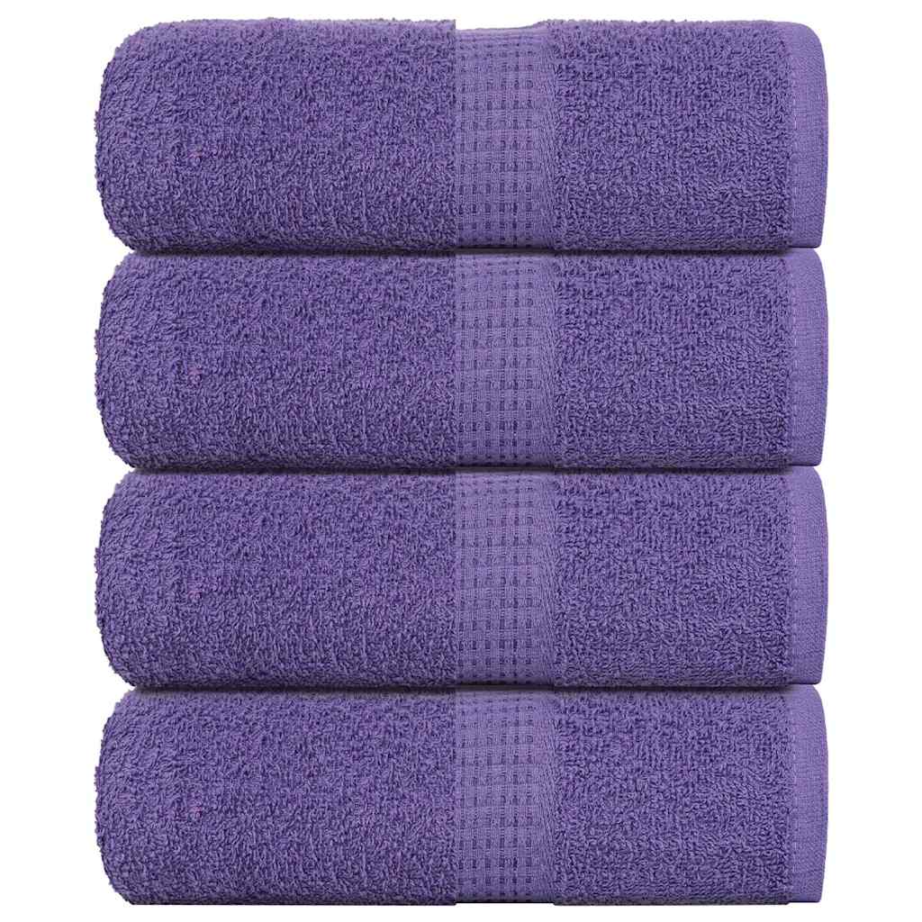 vidaXL Toalhas de rosto FROGN 4 peças Roxo 30x30 cm 360 g/m²