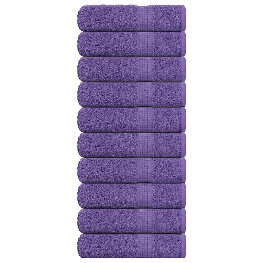 vidaXL Toalhas de banho FROGN 10 pcs 100x150 cm 360 g/m² roxo