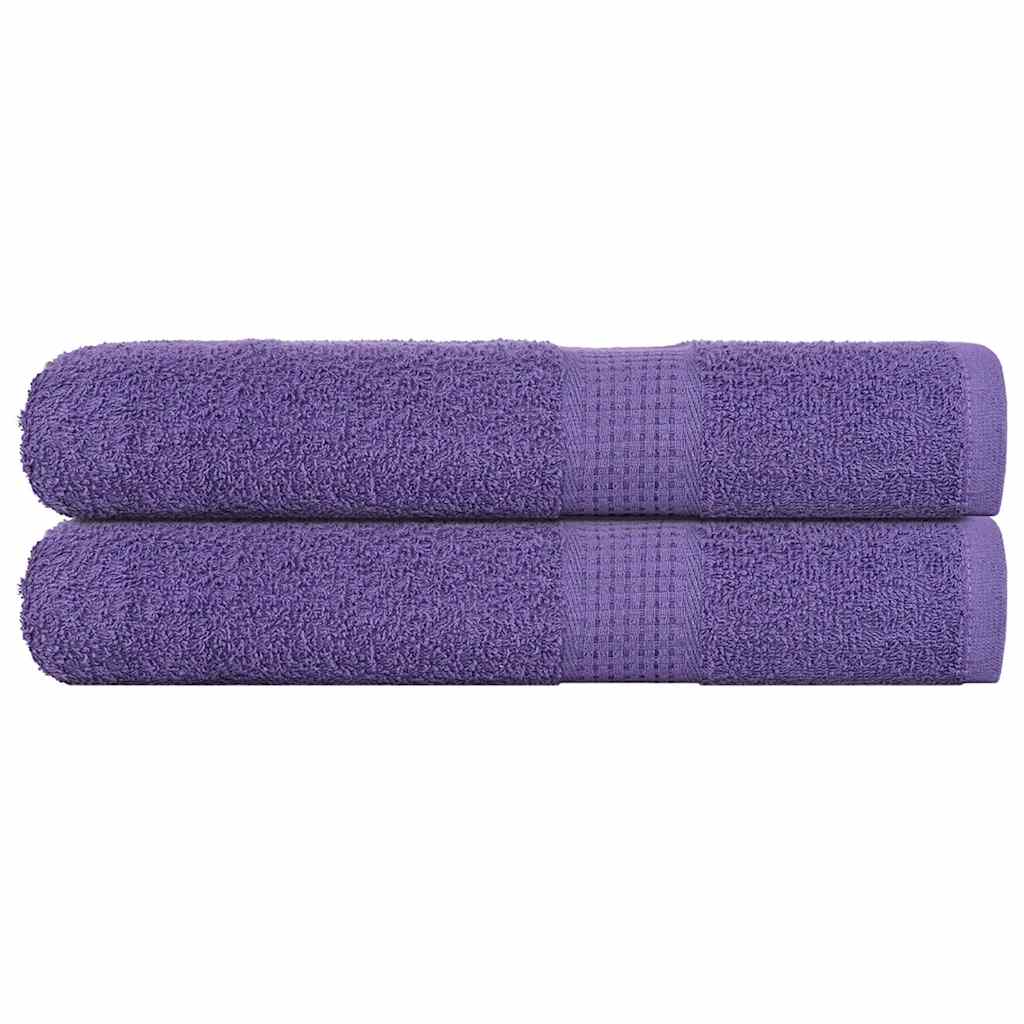 vidaXL Toalhas FROGN 2 pcs 100x200 cm 360 g/m² roxo