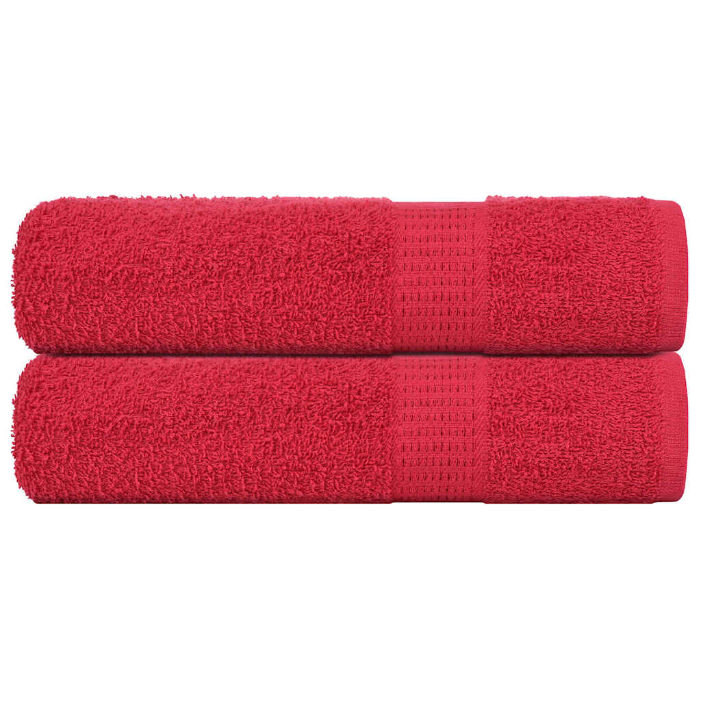 vidaXL Toalhas de banho FROGN 2pcs 70x140 cm 360 g/m² vermelho