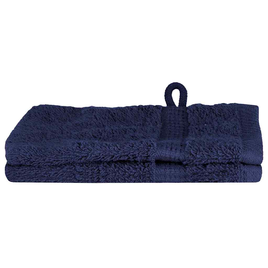 vidaXL Toalha de Convidado SOLUND 2 pcs Azul Marinho 15 x 21 cm