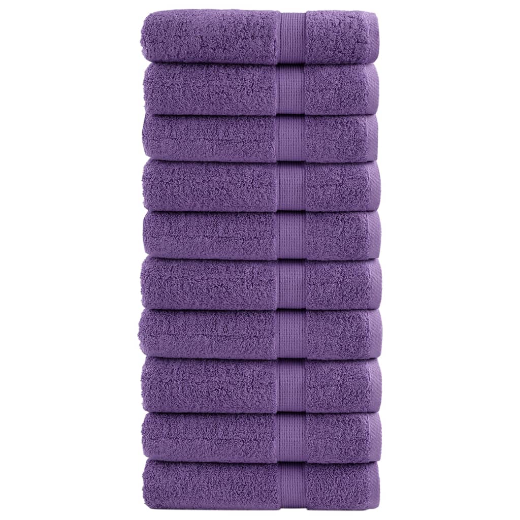 vidaXL Toalhas de banho premium SOLUND 10pcs 100x150 cm 600 gsm verde