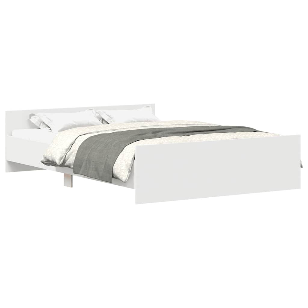 vidaXL Estrutura cama c/ painéis de cabeceira e pés 120x200 cm branco