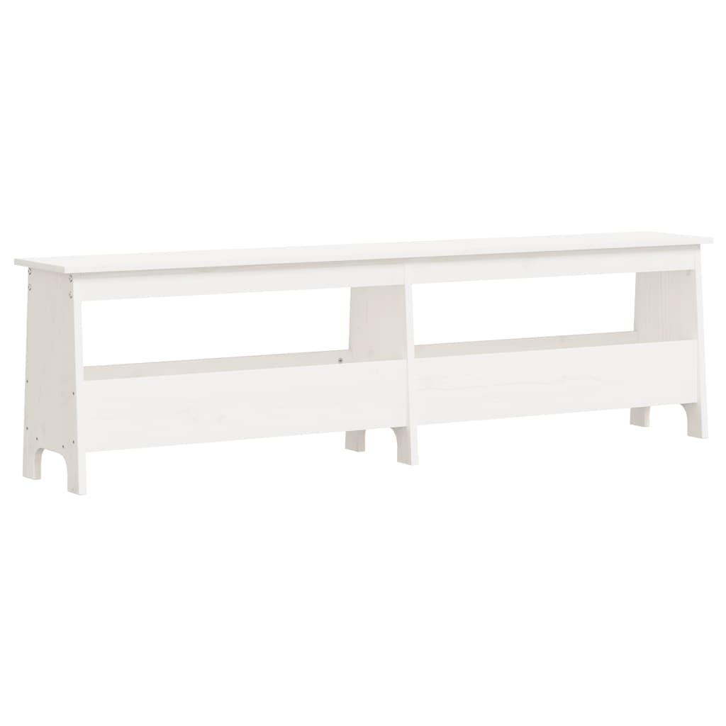 vidaXL Banco de corredor 160x28x45 cm madeira de pinho maciça branco