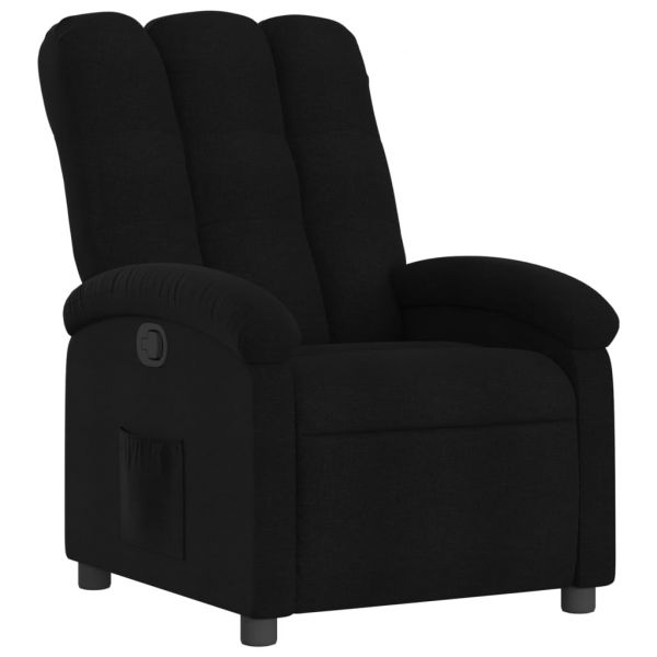 vidaXL Poltrona Reclinável Tecido Preto - 2673257778