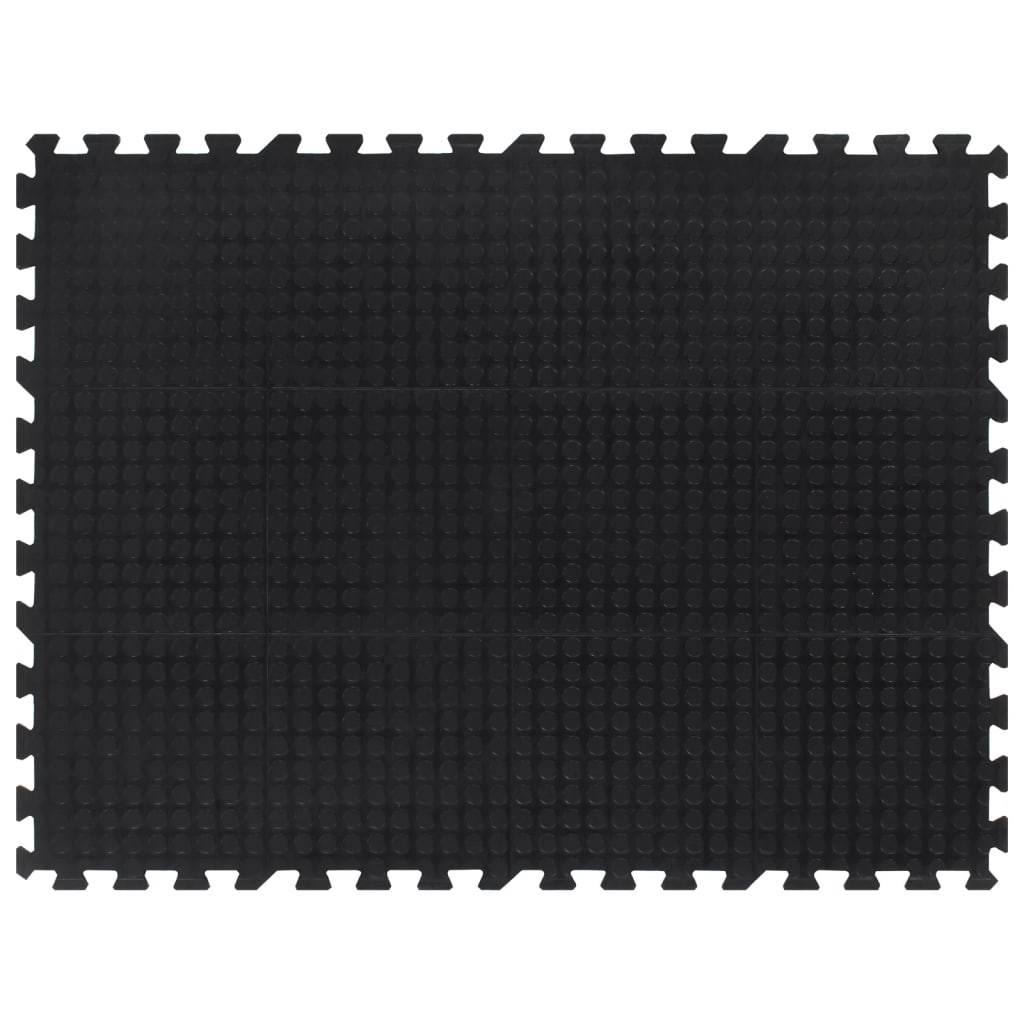 vidaXL Ladrilho de borracha 12 mm 90x120 cm preto