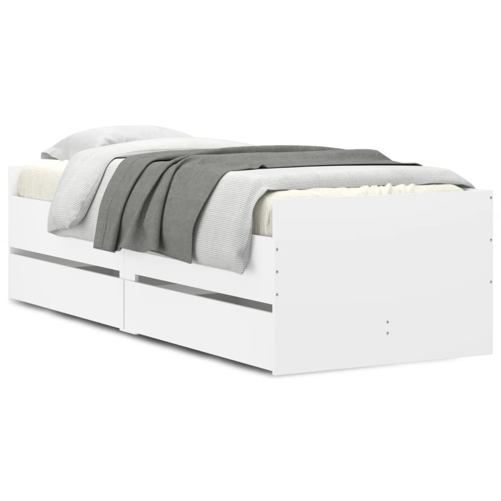 vidaXL Estrutura de cama com gavetas 90x200 cm
