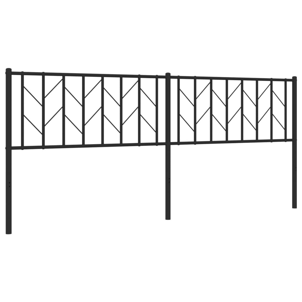 vidaXL Cabeceira de substituição 200 cm metal preto