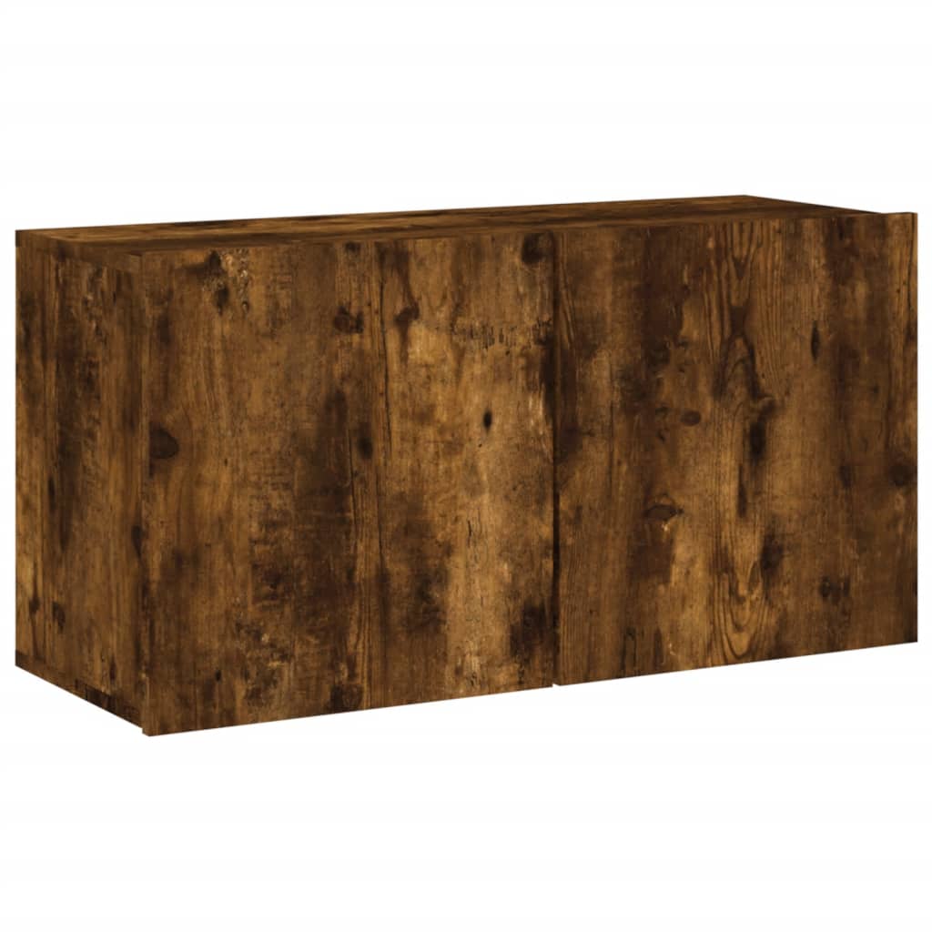 vidaXL Móvel de parede para TV 80x30x41 cm carvalho fumado