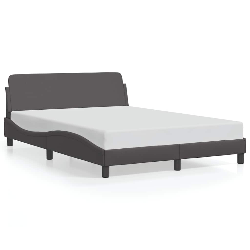 vidaXL Estrutura de cama Dover 120x200cm couro artificial cinzento