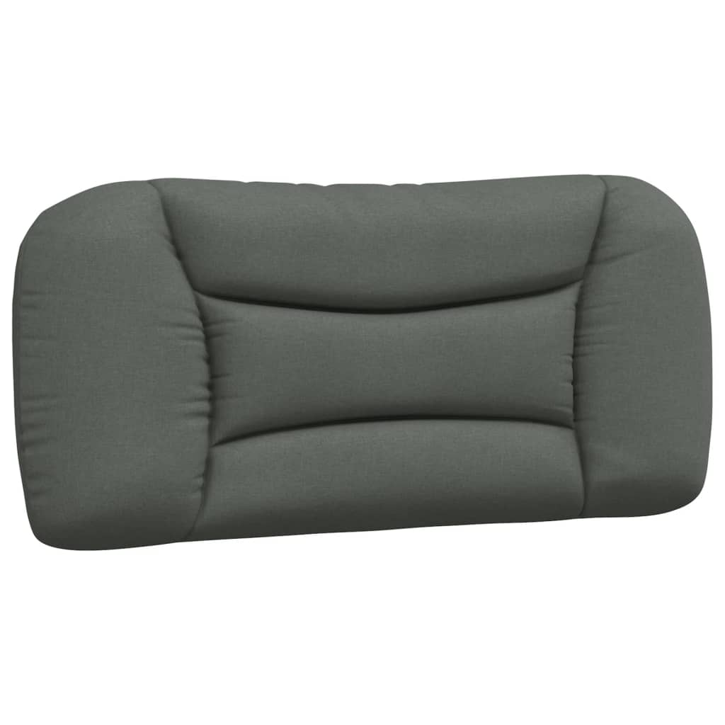 vidaXL Almofadão de cabeceira Hvar 90 cm tecido cinzento-escuro