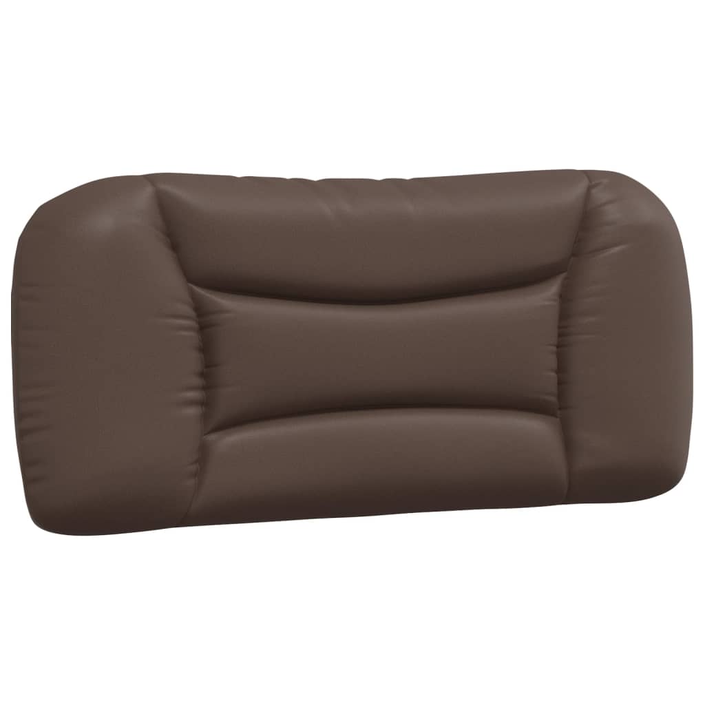 vidaXL Almofadão de cabeceira Hvar 90 cm couro artificial castanho