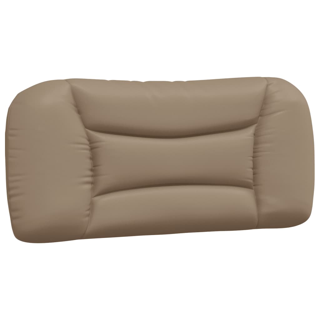 vidaXL Almofadão de cabeceira Hvar 90 cm couro artificial cappuccino