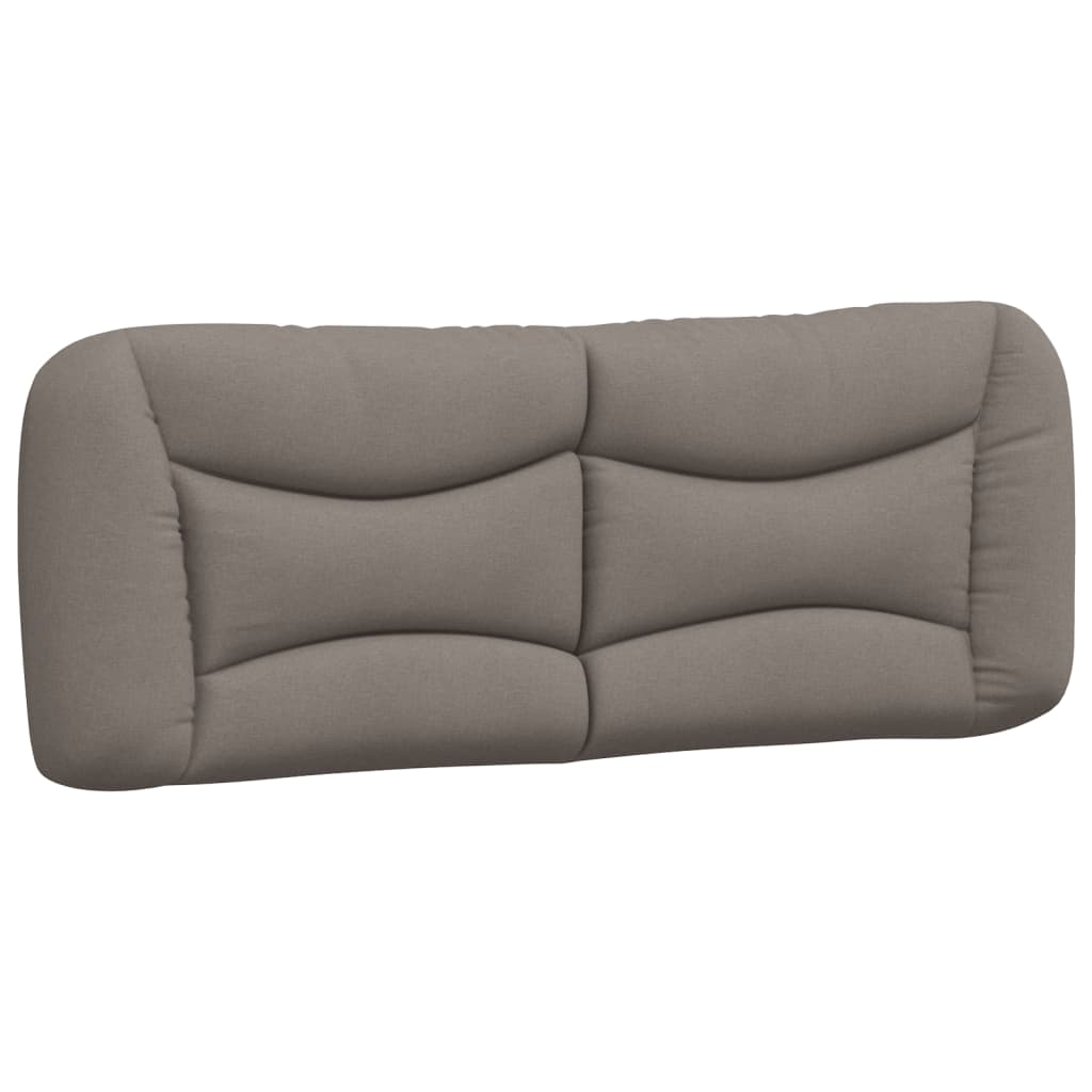 vidaXL Almofadão de cabeceira Hvar 120 cm tecido cinzento-acastanhado