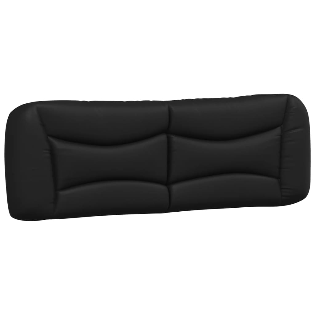 vidaXL Almofadão de cabeceira Hvar 160 cm couro artificial preto