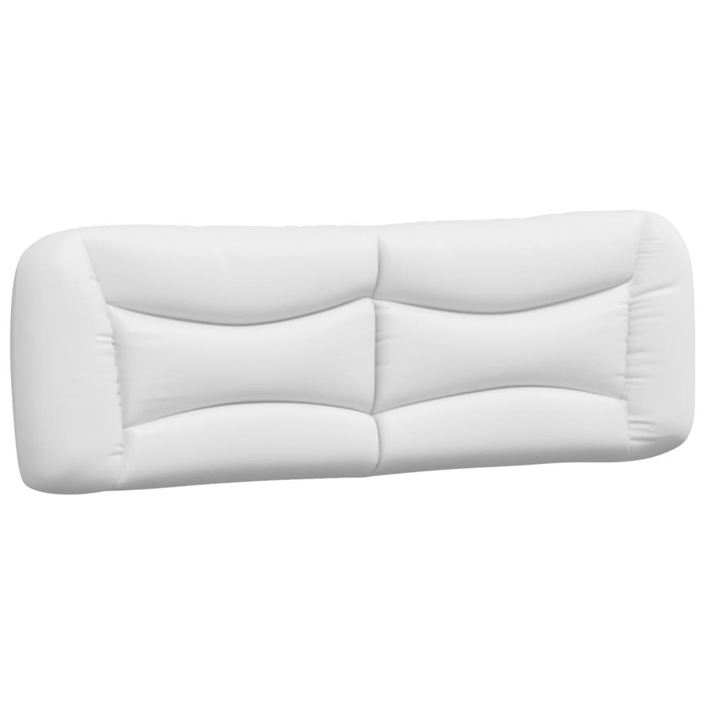 vidaXL Almofadão de cabeceira Hvar 160 cm couro artificial branco