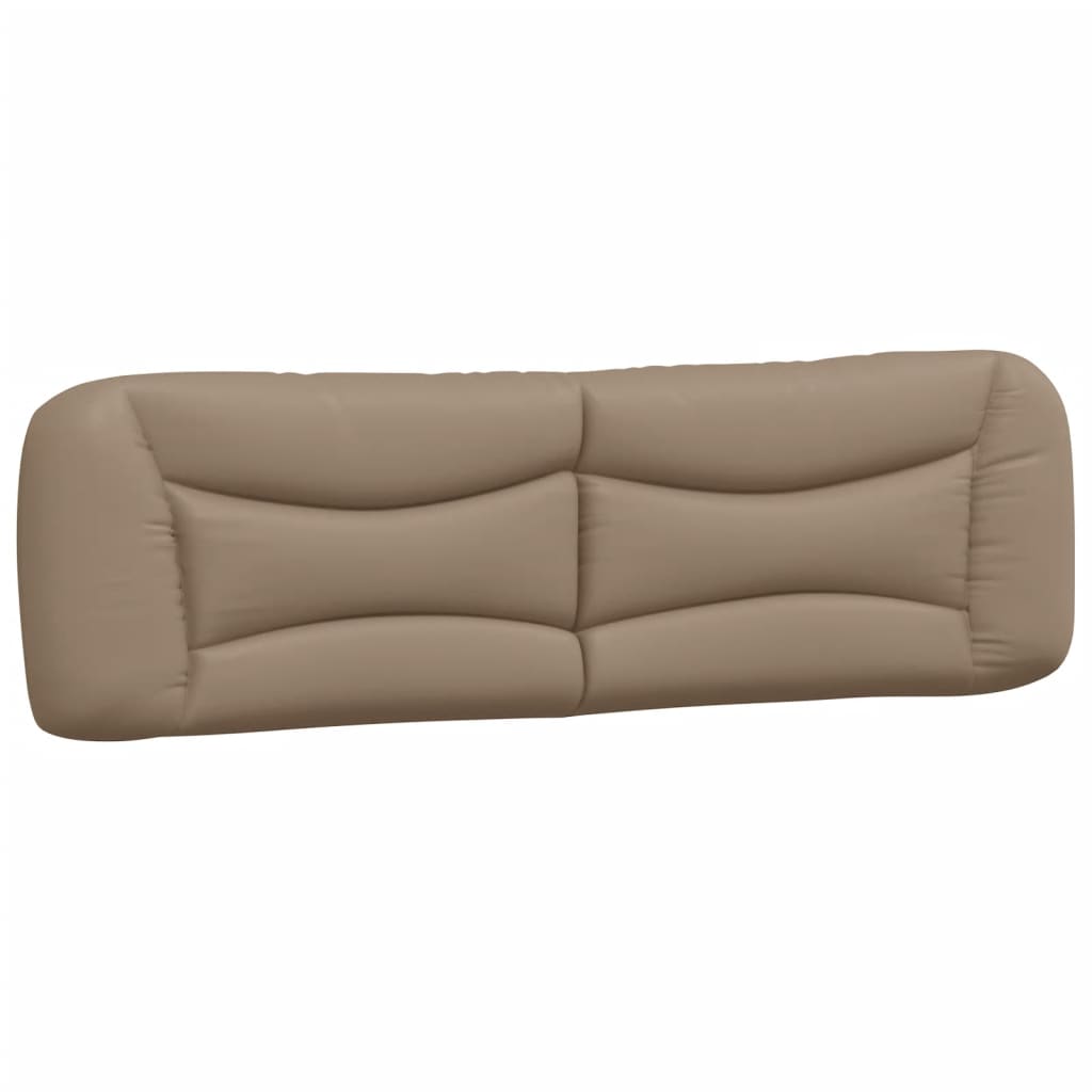 vidaXL Almofadão de cabeceira Hvar 180 cm couro artificial cappuccino