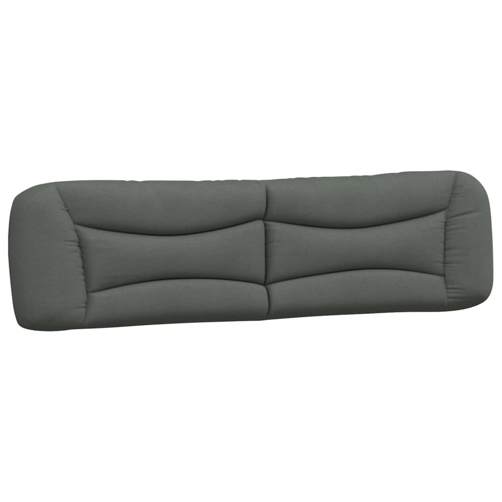 vidaXL Almofadão de cabeceira Hvar 200 cm tecido cinzento-escuro